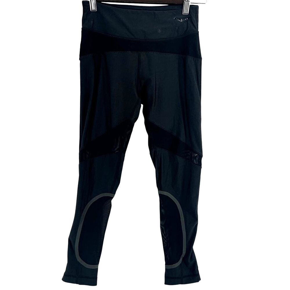 Saucony Running Tights Small Black Sheer Mesh Panels Athletic Performance Gear